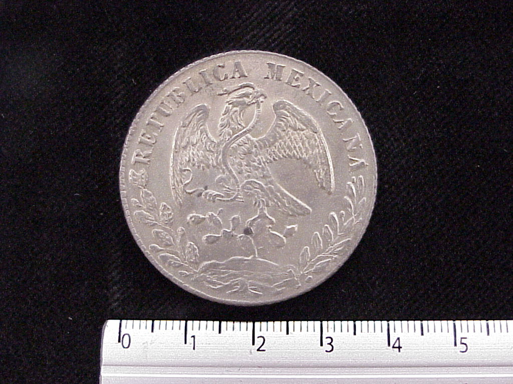 8 Plata 1878 . Inventario Banxico 5721 (anverso)