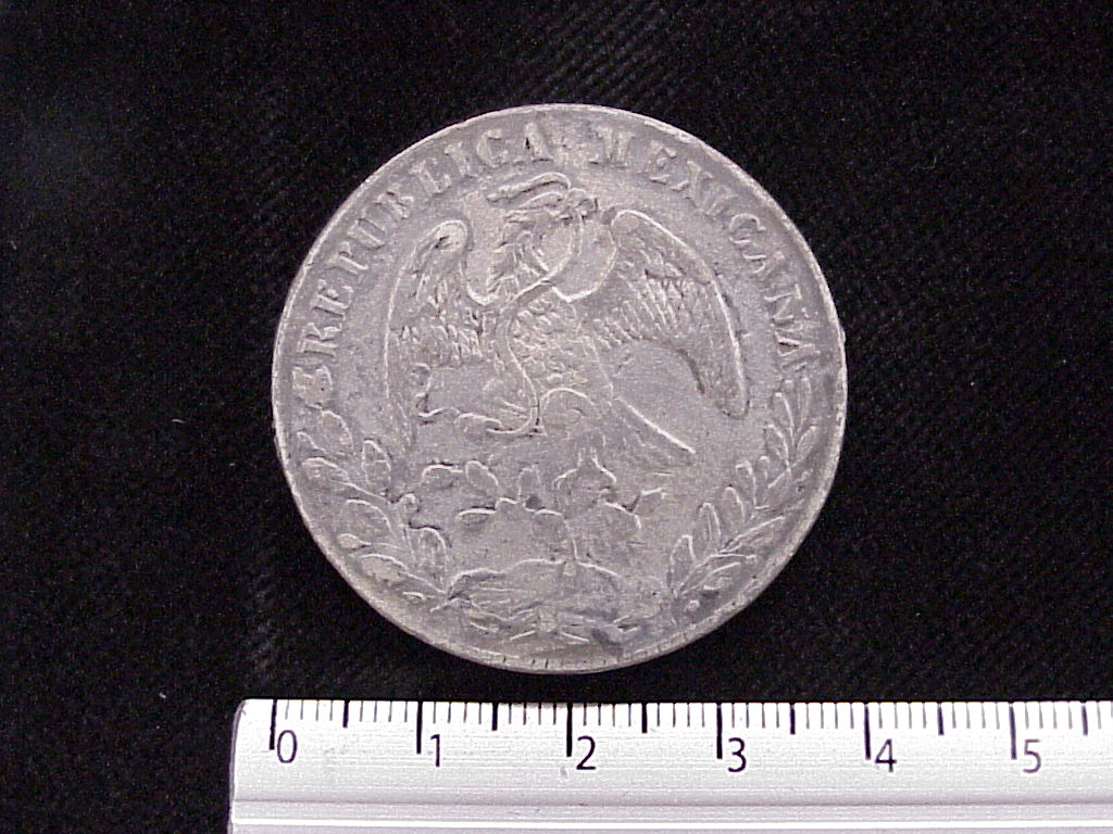 8 Plata 1879 . Inventario Banxico 5723 (anverso)