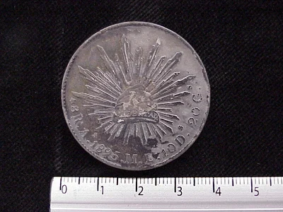 8 Plata 1895 . Inventario Banxico 5776 (reverso)