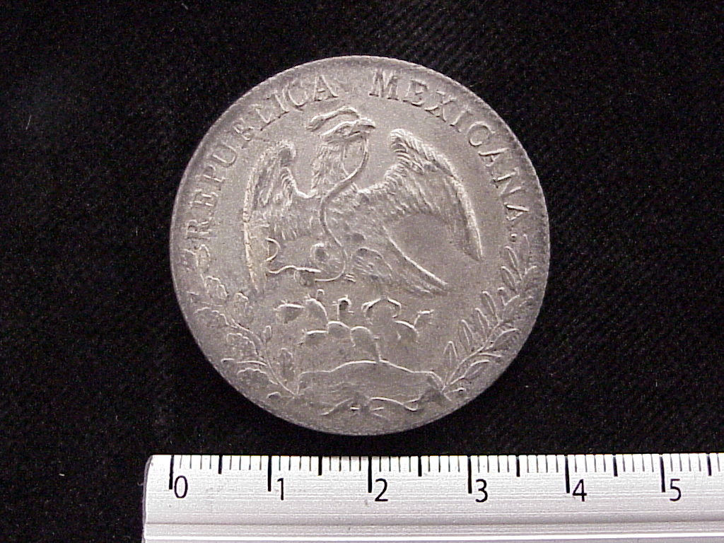 8 Plata 1890 . Inventario Banxico 6060 (anverso)