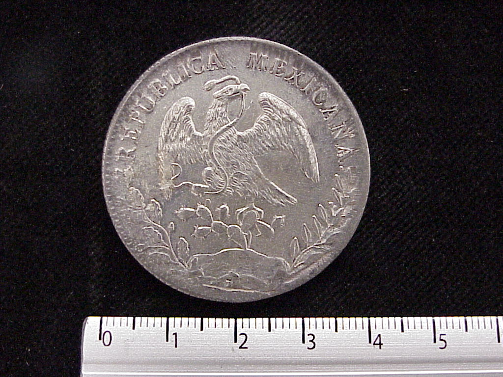 8 Plata 1896 . Inventario Banxico 6079 (anverso)