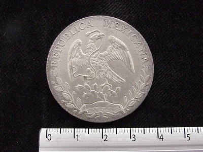 8 Plata 1897 . Inventario Banxico 6083 (anverso)