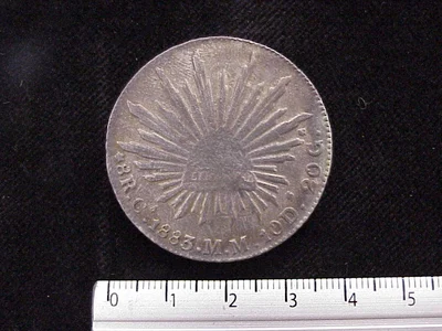 8 Reales Resplandor Chihuahua 1883