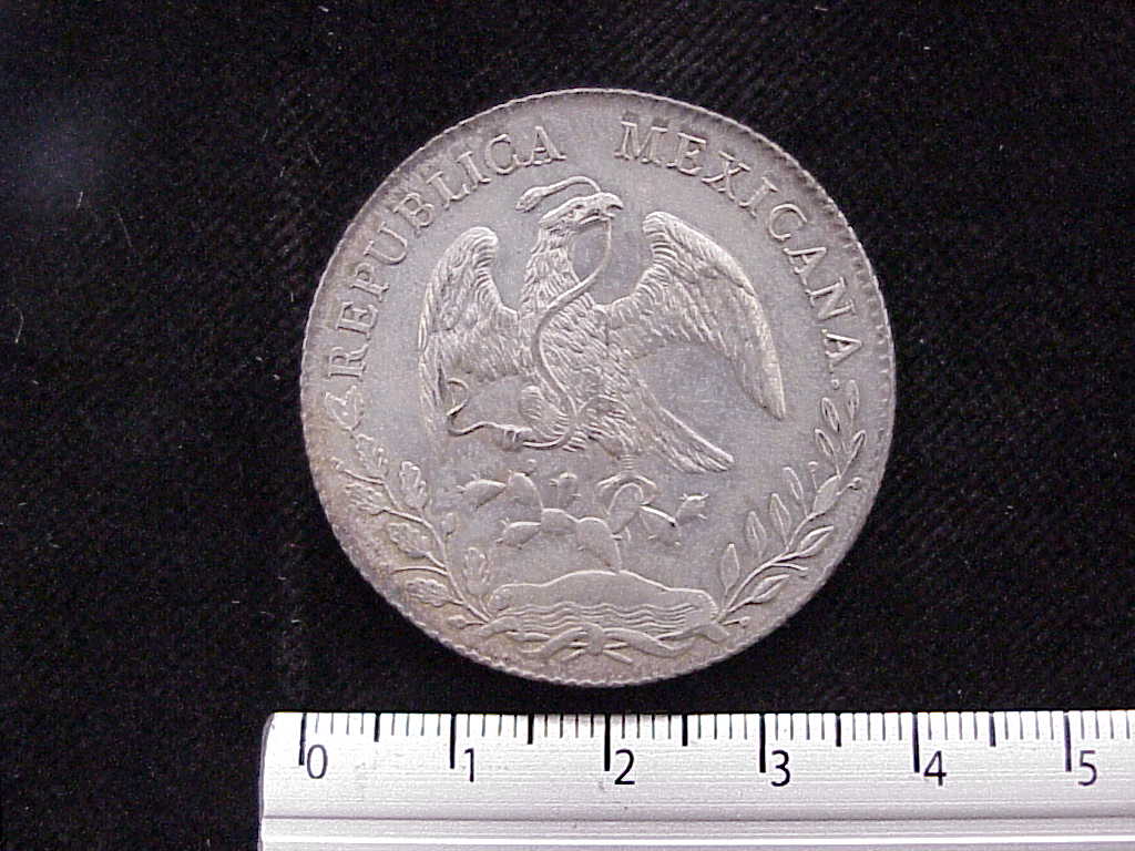 8 Plata 1887 . Inventario Banxico 6607 (anverso)