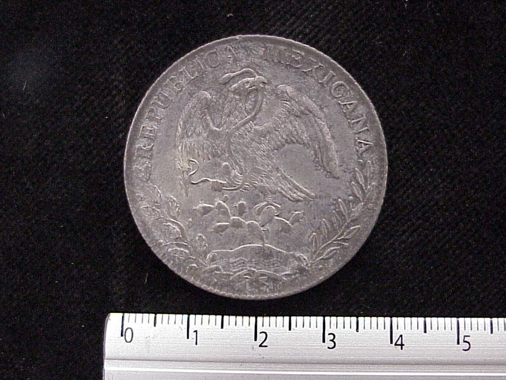 8 Plata 1890 . Inventario Banxico 6619 (anverso)