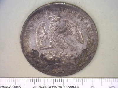 8 Plata 1894 . Inventario Banxico 6633 (anverso)