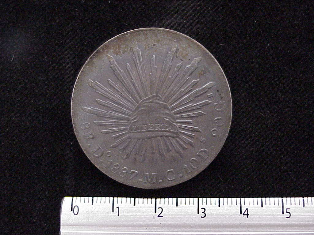 8 Plata 1888 . Inventario Banxico 7023 (anverso)