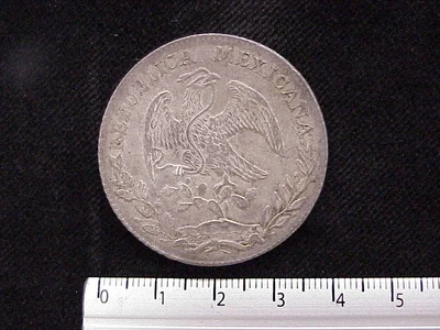 8 Plata 1878 . Inventario Banxico 7464 (anverso)