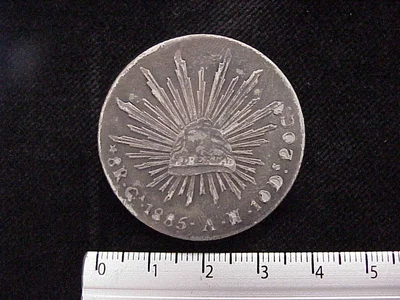 8 Plata 1885 . Inventario Banxico 7492 (reverso)