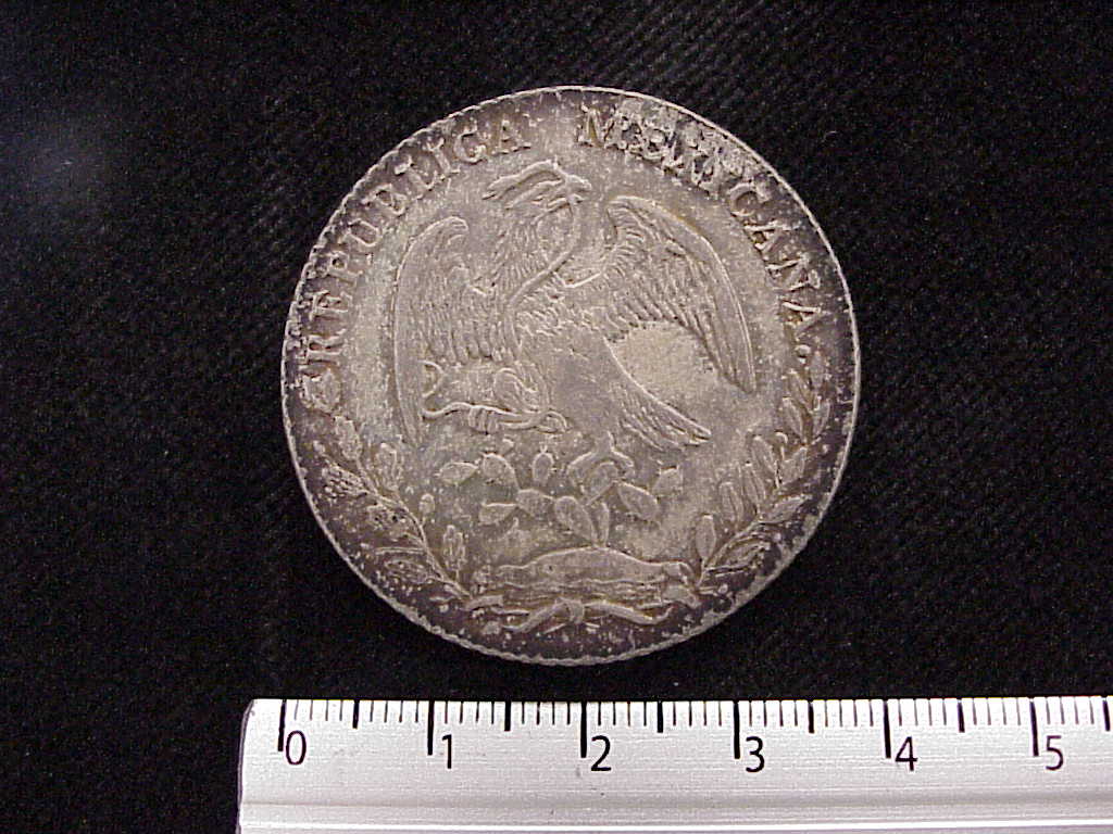 8 Plata 1886 . Inventario Banxico 7498 (anverso)