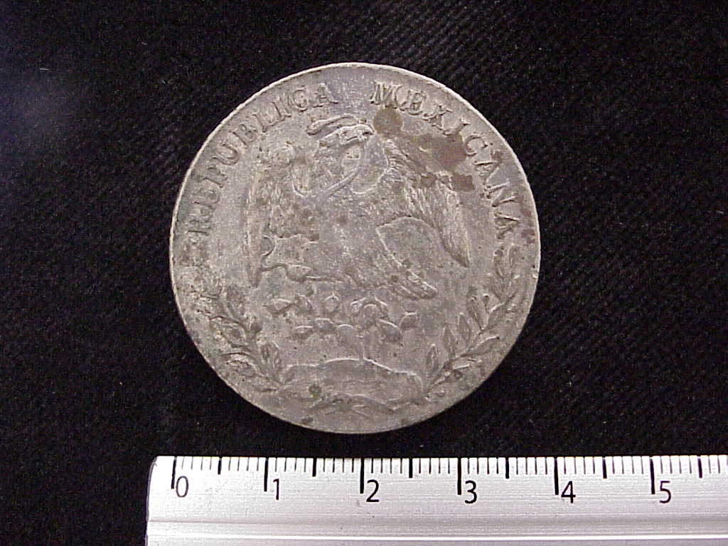 8 Plata 1887 . Inventario Banxico 7502 (anverso)