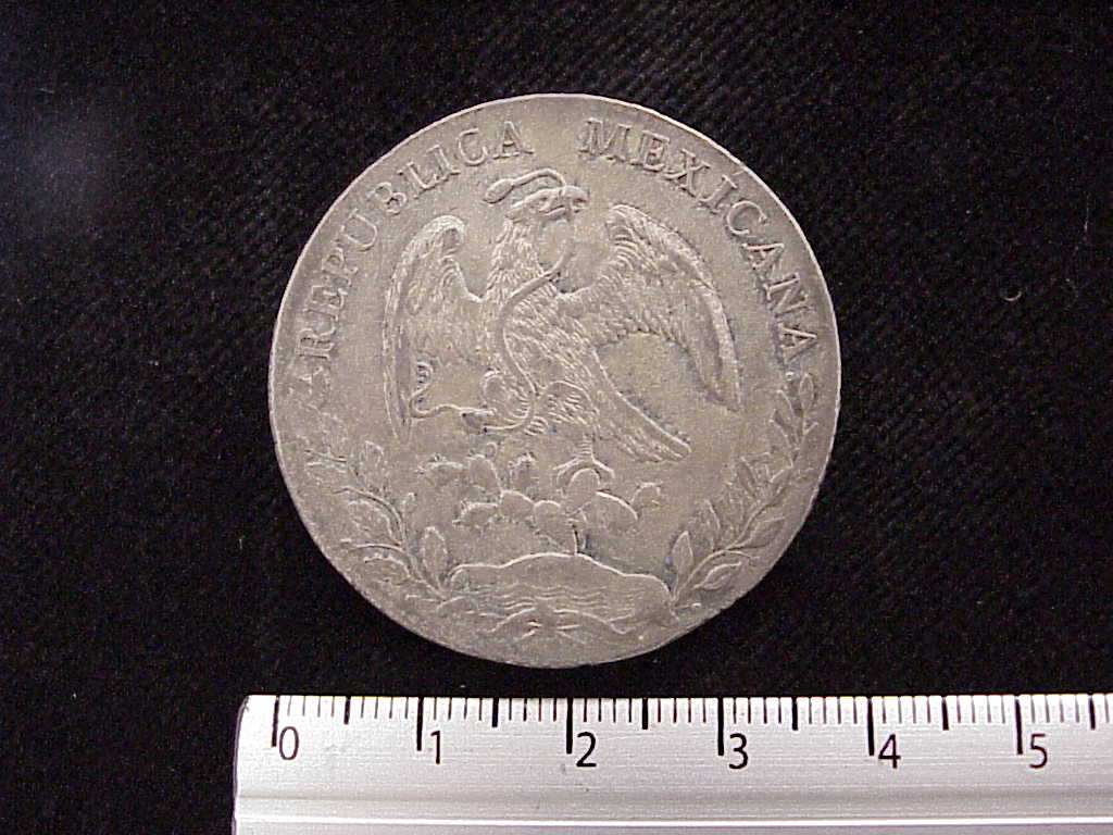 8 Plata 1889 . Inventario Banxico 7508 (anverso)