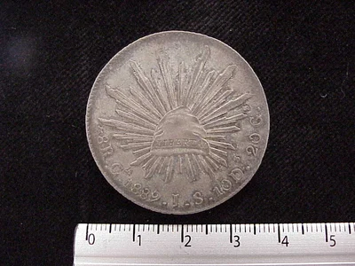 8 Plata 1889 . Inventario Banxico 7508 (reverso)