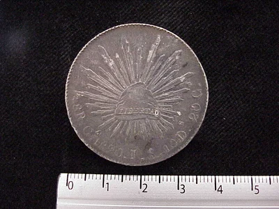8 Plata 1890 . Inventario Banxico 7512 (reverso)