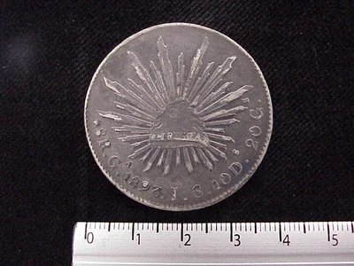 8 Plata 1893 . Inventario Banxico 7522 (reverso)