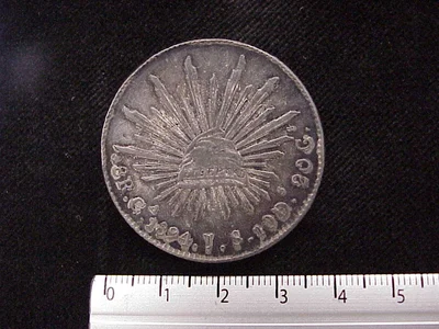 8 Plata 1894 . Inventario Banxico 7526 (reverso)
