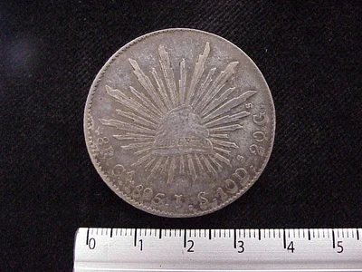 8 Plata 1895 . Inventario Banxico 7531 (reverso)