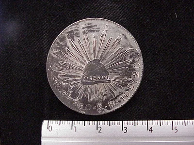 8 Plata 1880 . Inventario Banxico 8228 (reverso)