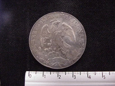 8 Plata 1887 . Inventario Banxico 8258 (anverso)