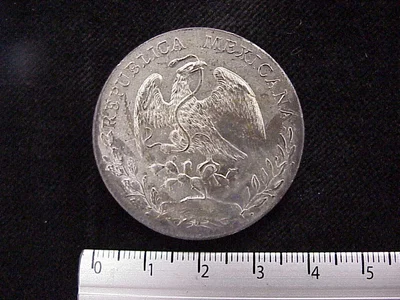8 Plata 1889 . Inventario Banxico 8264 (anverso)