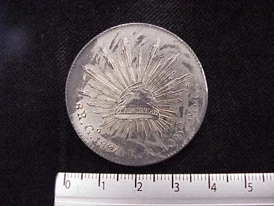 8 Plata 1890 . Inventario Banxico 8267 (reverso)