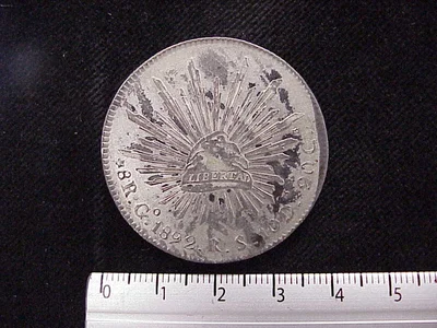 8 Plata 1892 . Inventario Banxico 8274 (reverso)