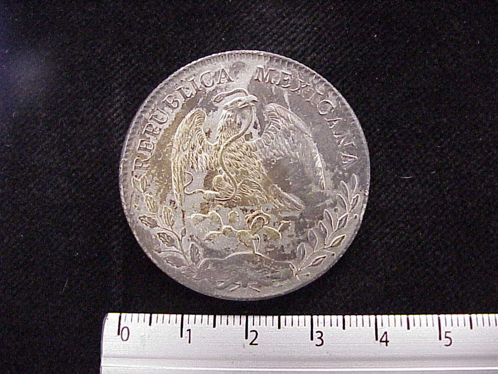 8 Plata 1893 . Inventario Banxico 8277 (anverso)