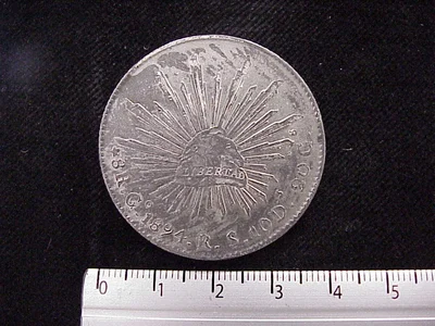 8 Plata 1894 . Inventario Banxico 8280 (reverso)