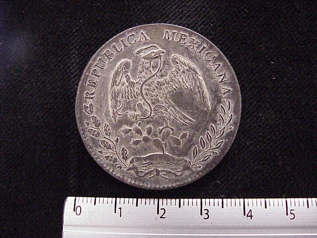 8 Plata 1897 . Inventario Banxico 8294 (anverso)