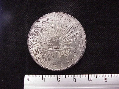 8 Plata 1897 . Inventario Banxico 8295 (reverso)