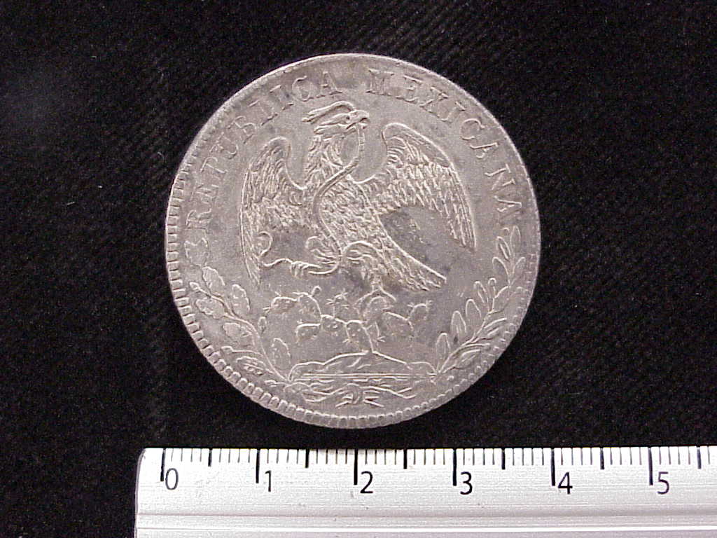 8 Plata 1879 . Inventario Banxico 9191 (anverso)