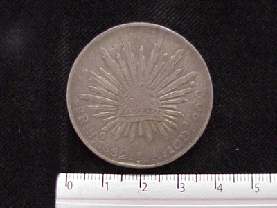 8 Plata 1884 . Inventario Banxico 9207 (reverso)