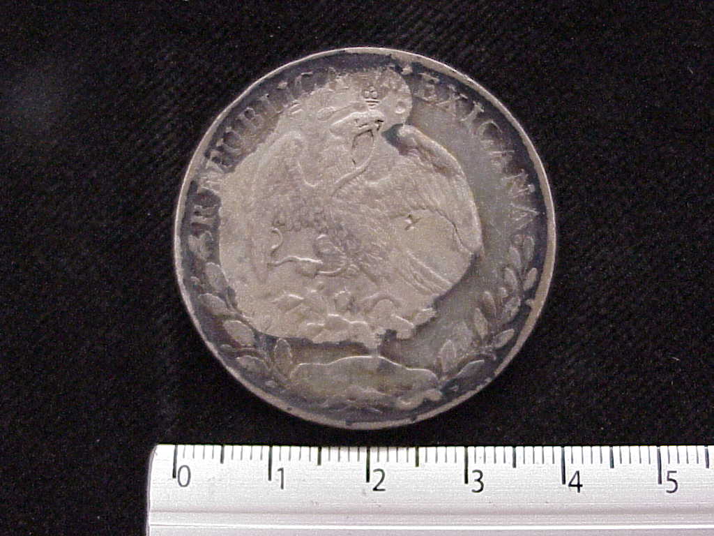 8 Plata 1885 . Inventario Banxico 9211 (anverso)