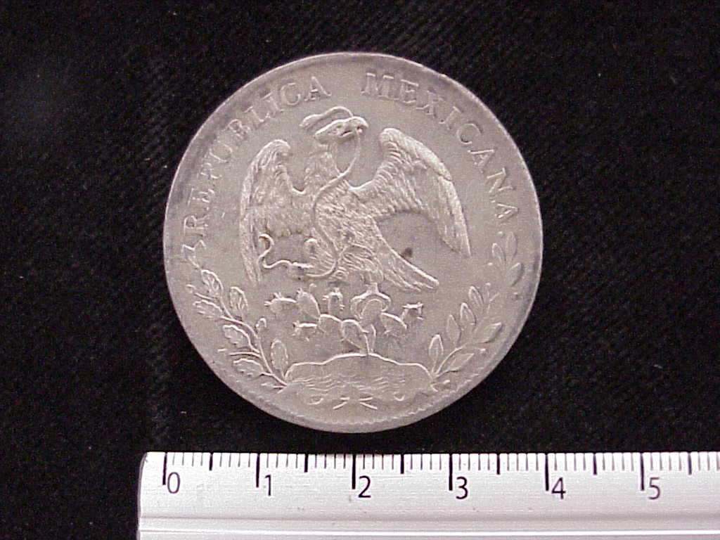 8 Plata 1887 . Inventario Banxico 9219 (anverso)