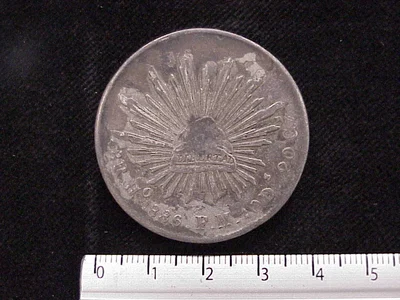 8 Plata 1887 . Inventario Banxico 9219 (reverso)