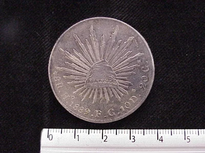 8 Plata 1889 . Inventario Banxico 9224 (reverso)