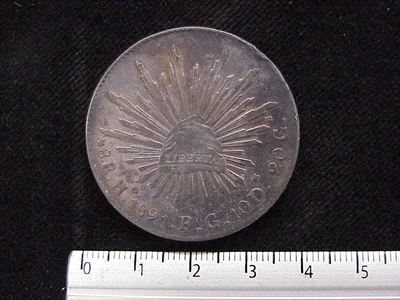 8 Plata 1891 . Inventario Banxico 9230 (reverso)