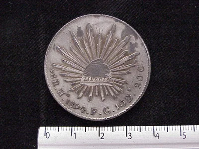 8 Plata 1894 . Inventario Banxico 9240 (reverso)