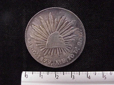 8 Plata 1879 . Inventario Banxico 9426 (reverso)