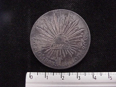 8 Plata 1883 . Inventario Banxico 9440 (reverso)