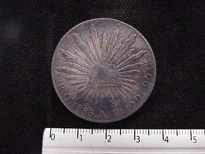 8 Plata 1885 . Inventario Banxico 9447 (reverso)