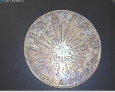 8 Plata 1888 . Inventario Banxico 9456 (reverso)