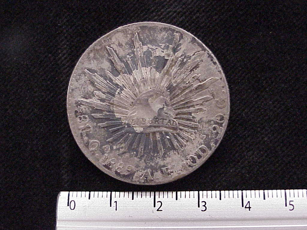 8 Plata 1889 . Inventario Banxico 9461 (reverso)