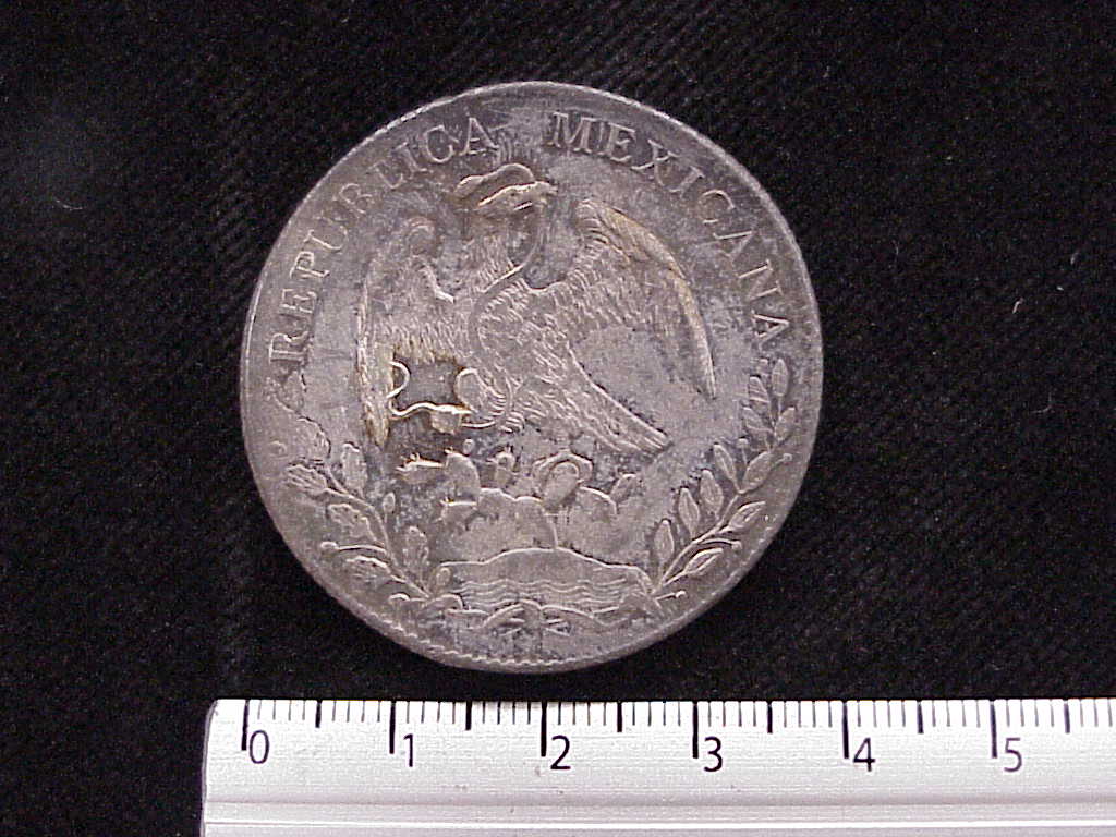 8 Plata 1891 . Inventario Banxico 9466 (anverso)