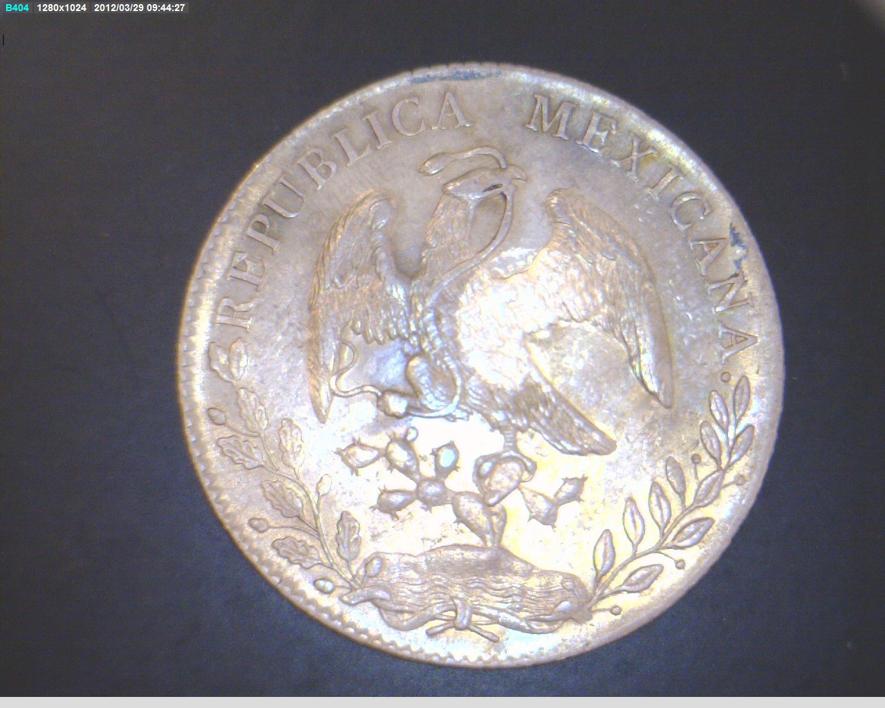8 Plata 1893 . Inventario Banxico 9472 (anverso)