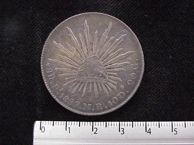 8 Plata 1887 . Inventario Banxico 9680 (reverso)