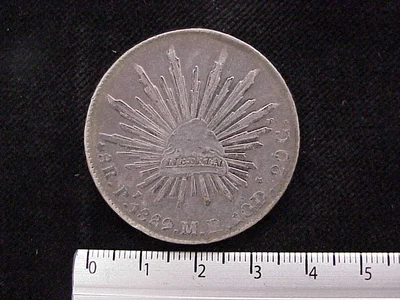 8 Plata 1889 . Inventario Banxico 9688 (reverso)