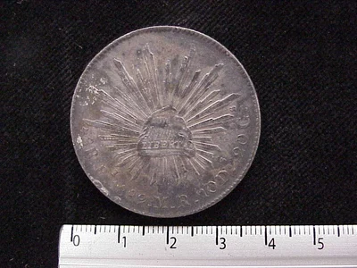 8 Plata 1889 . Inventario Banxico 9689 (reverso)