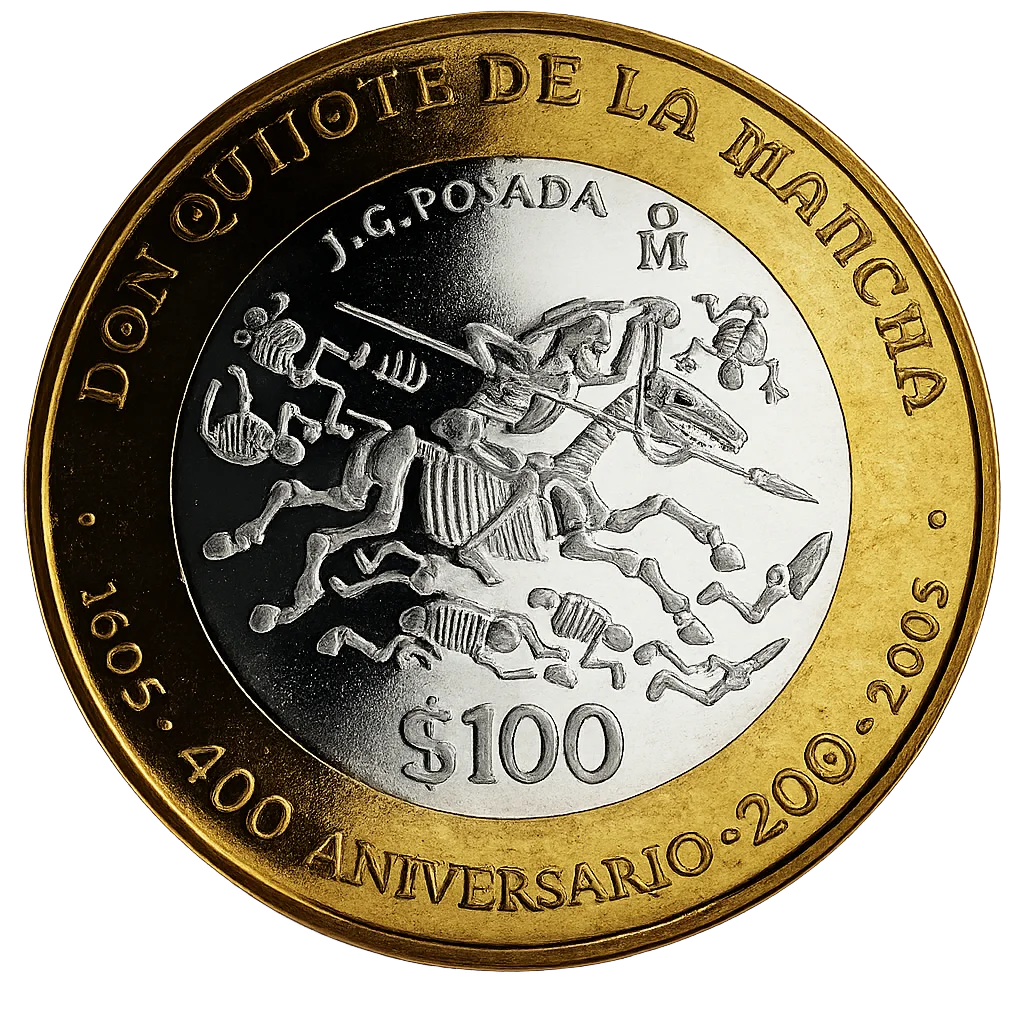 Moneda destacada de la serie 100 Pesos Conmemorativas Tipo C